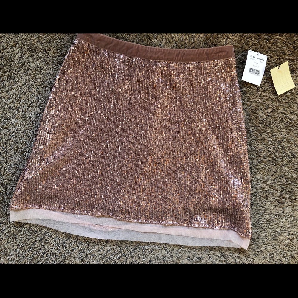Free People sequin mini skirt